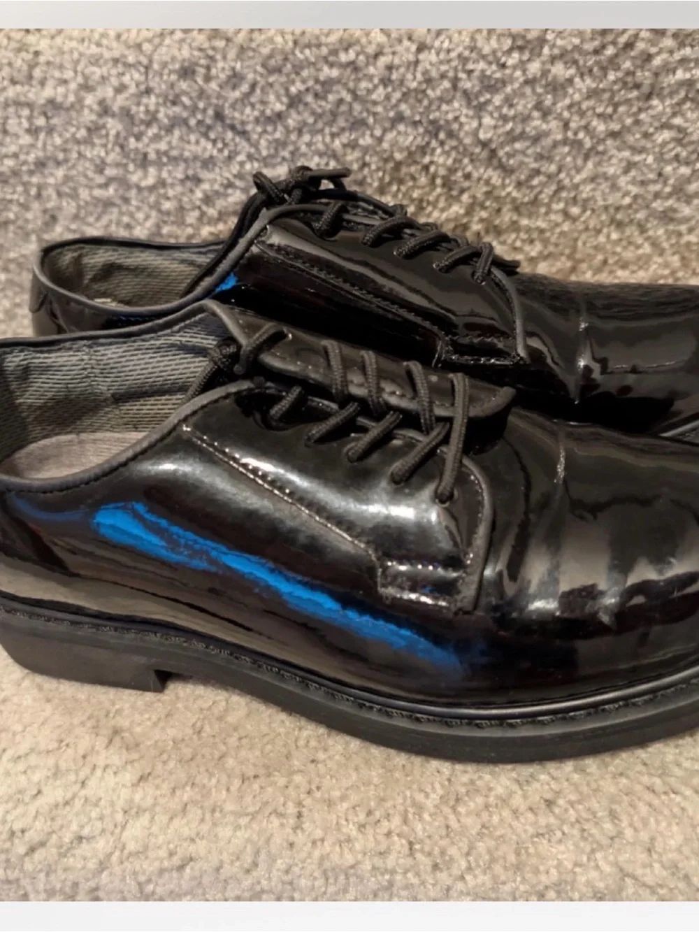 Rothco Oxford Black Patent Leather Lace-Up Oxfords